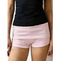 Foldover Shorts For Women Y2k Polka Dot/Stripe Cute Micro Short Fold Over Pajama Bottoms Slim Going Out Mini Shorts Loungewear