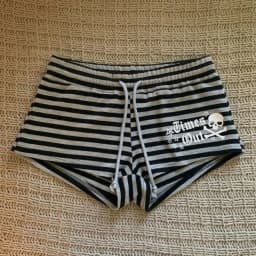 Women Shorts Pantalones Cortos De Mujer Casual Fashion Summer Y2k Pants 2026 New Bottoms Pink Striped Skull Print Chic Shorts