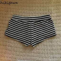 Women Shorts Pantalones Cortos De Mujer Casual Fashion Summer Y2k Pants 2026 New Bottoms Pink Striped Skull Print Chic Shorts