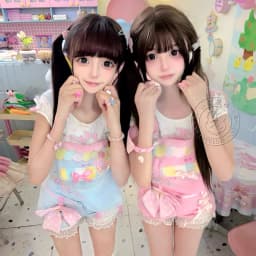 Japanese Soft Girls Kawaii Pink Strap Shorts Detachable Summer New Girl's Cute Bow Lace Embroidery Shorts Daughter's Clothing
