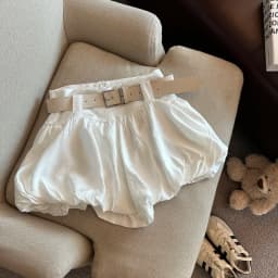 MEXZT Streetwear Belt Shorts Women Fashion Black High Waist Bud Shorts Summer Korean White Casual Design A Line Short Pants New