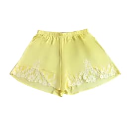 Sexy Satin Shorts Women Loose Elastic Waist Chic Fashion Solid Patchwork Lace Shorts Female 2025 Summer New Party Streetwears