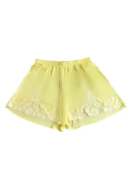 Sexy Satin Shorts Women Loose Elastic Waist Chic Fashion Solid Patchwork Lace Shorts Female 2025 Summer New Party Streetwears