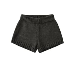 Spring Women Straight Knitting Shorts Girl's Elastic Middle Waist Short Pants Dark Gray Light Gray