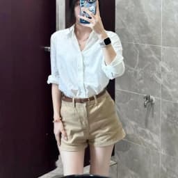 Khaki Casual Shorts for Women Summer All-Match Stretch Denim Straight Shorts Ladies Korean Simple with Belt Hot Short Pants