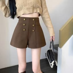 Shorts Femininas Black Suit New Double Breasted Wide Leg Hot Casual Wild Outwear for Women Pantalones Cortos De Mujer