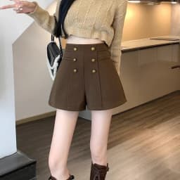 Shorts Femininas Black Suit New Double Breasted Wide Leg Hot Casual Wild Outwear for Women Pantalones Cortos De Mujer