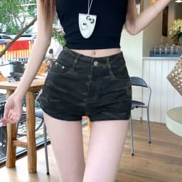 Camouflage Denim Shorts for Women Ultra-Short High-Waisted Slimming Short Jeans Female Y2K Streetwear Sexy Tights Hot Shorts