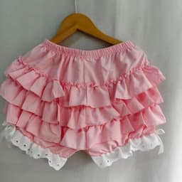 Kimotimo Pink Lolita Cake Mini Shorts Women 2025 Summer Elastic Waist Tierred Ruffle Spliced Lace Short Pants Sweet Y2k Clothes