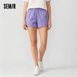 Semir Women Pants Casual Cool Feeling Color Block Loose Moisture Wicking Quick Dry 2026 Summer Outdoor Sports Style Top