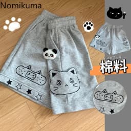 Casual Cat Print Shorts for Women Streetwear Fashion Short Mujer 2025 New Bottoms Summer Y2k Pants Pantalones Cortos De Mujer