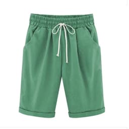 Women Cotton Shorts Casual High Waist Pocket Harem Pant Summer Cool Thin Beachwear Fashion Breathable Female Clothing