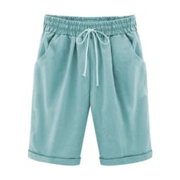 Women Cotton Shorts Casual High Waist Pocket Harem Pant Summer Cool Thin Beachwear Fashion Breathable Female Clothing