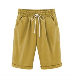 Women Cotton Shorts Casual High Waist Pocket Harem Pant Summer Cool Thin Beachwear Fashion Breathable Female Clothing