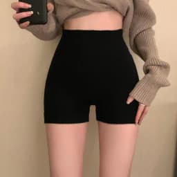 Knitted Warm Shorts for Women Korean Fashion Short Mujer High Waist Casual Solid Color Y2k Pants Pantalones Cortos De Mujer