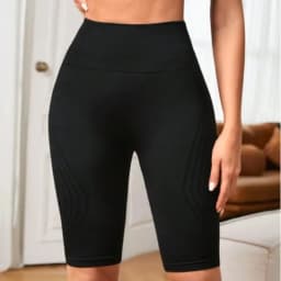 Women Knited Slim Shorts High Waist Seamless Yoga Shorts Workout Running Linear Aesthetic Leggings Stretchy Push Up Butt  Shorts