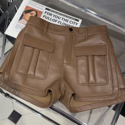 Genuine Leather Shorts Women Real Lambskin Pants Ladies Sheepskin Riding Shorts