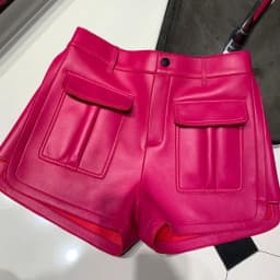 Genuine Leather Shorts Women Real Lambskin Pants Ladies Sheepskin Riding Shorts