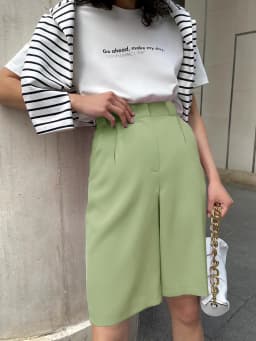 Women's Summer Shorts 2025 Long with High Waist Female Loose White Classic Knee-Length Office Wide Women's Shorts Black Candy