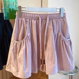 2025 New Bottoms Fashion Womens Shorts Elastic Waist Casual Summer Short Mujer Pockets Korean Pants Pantalones Cortos Mujer