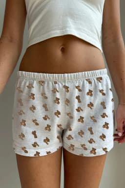 Women’s Shorts Elastic Waist Casual Low Rise Solid Color/Stripes/Cartoon Print Loose Lounge Shorts Going Out Shorts