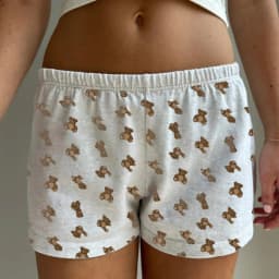 Women’s Shorts Elastic Waist Casual Low Rise Solid Color/Stripes/Cartoon Print Loose Lounge Shorts Going Out Shorts