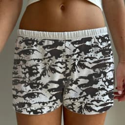 Women’s Shorts Elastic Waist Casual Low Rise Solid Color/Stripes/Cartoon Print Loose Lounge Shorts Going Out Shorts