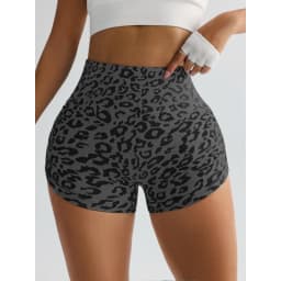 Women High Waist Leopard Print Shorts Seamless Slim Leggings Sexy Hip Liftting Gym Running Cycling Yoga Shorts Summer for Women