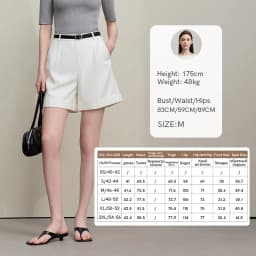 Amii Women's Shorts 2026 Summer New Rolled Casual Cotton Pants Cuffed Hem Solid Color Versatile Basic Woman Clothes 12622140