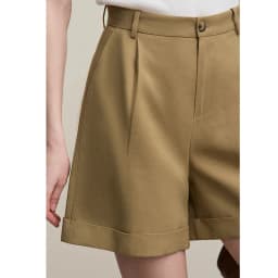 Amii Women's Shorts 2026 Summer New Rolled Casual Cotton Pants Cuffed Hem Solid Color Versatile Basic Woman Clothes 12622140