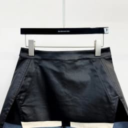 Owen Seak Women's Casual Short Oil Wax Canvas Summer Gothic High Street Wear Trumpet Mermaid Black Short