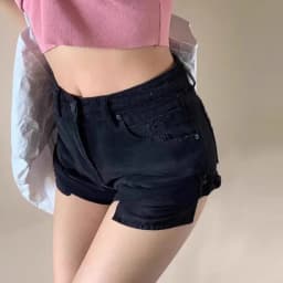 Retro Ripped Low-rise Denim Shorts Women 2026 Summer Hip-wrapped Jean Hot Pants Booty Shorts