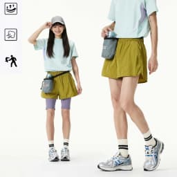 Women Quick-Dry Outdoor Shorts, Summer Breathable Casual Shorts with Elastic Waist, Lightweight for Travel & Hiking
