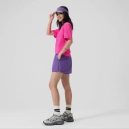Women Quick-Dry Outdoor Shorts, Summer Breathable Casual Shorts with Elastic Waist, Lightweight for Travel & Hiking