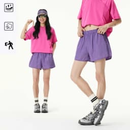 Women Quick-Dry Outdoor Shorts, Summer Breathable Casual Shorts with Elastic Waist, Lightweight for Travel & Hiking