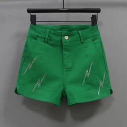 Black Denim Shorts For women's 2026 Spring/summer New Female Elastic high waisted Slim A-line Hot pants Casual Shorts