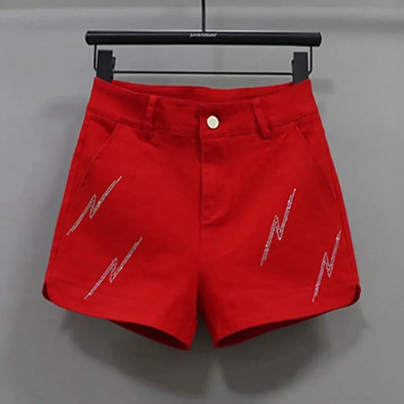 Black Denim Shorts For women's 2026 Spring/summer New Female Elastic high waisted Slim A-line Hot pants Casual Shorts