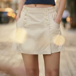 Maden Women's Pure Cotton A‑Line Skort Elastic High Waist Slim Fit Loose Petite Yamamoto Style Thin Casual Short Summer Bottoms