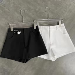 MEXZT Streetwear Black Shorts Women Korean Elegant High Waist White Wide Leg Suit Shorts Fashion Sexy Club Slim Hot Short Pants