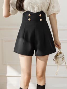 SMTHMA Black White Casual Summer High Waist Suit With Shorts For Women Elegant Buttons Woman Solid Short Pants