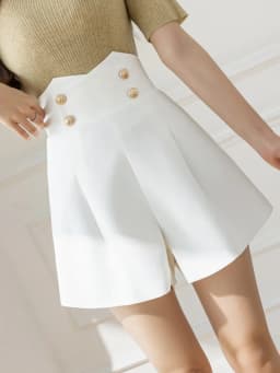 SMTHMA Black White Casual Summer High Waist Suit With Shorts For Women Elegant Buttons Woman Solid Short Pants