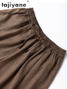 TAJIYANE 100% Natural Mulberry Silk Shorts Woman Summer Baggy Short Fashion Casual Short Pants Women Clothing 2025 Шорты Женский