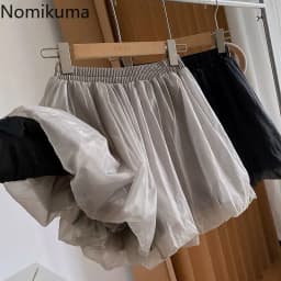 2025 Pantalones Cortos De Mujer Summer Shorts for Women New Bottoms High Waist Solid Casual Short Mujer Chiffon Wide Leg Pants