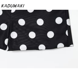 KADUWAKI Summer Women's Shorts Polka Dot High-Waisted Casual Minimalist Casual High Street Women's Short Yoga Kawaii Sexy Girl