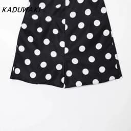KADUWAKI Summer Women's Shorts Polka Dot High-Waisted Casual Minimalist Casual High Street Women's Short Yoga Kawaii Sexy Girl