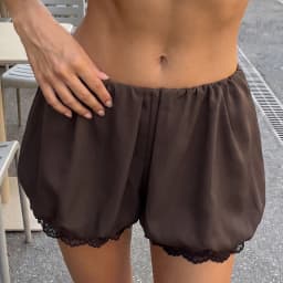 Womens Lolita Lace Pumpkin Pants Bloomers Shorts Elastic Waist Lace Trim Summer Casual Shorts Teen Girl 2000s Streetwear