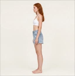 Ripped Denim Shorts Women Casual Minimalist Mid Waist Washed Light Blue Hot Pants Straight Fit Retro Distressed Frayed Shorts