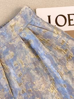 Women's Clothing Fashion Loose Solid Color Jacquard Shorts Summer Female Korean All-match High Waist Pockets Temperament Pants