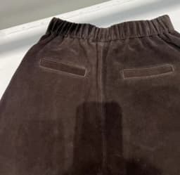 Suede Leather Shorts Women Spring Genuine Leather Harajuku Vertical Bar Short Britches Casual Bloomers Coffee Shorts de Mujeres