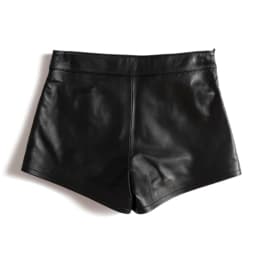 Metallic Genuine Leather Shorts for Women Splendid Korean Style Y2k Hot Micro Thin Pants Girls Casual Low Waist Slim Booty Skort